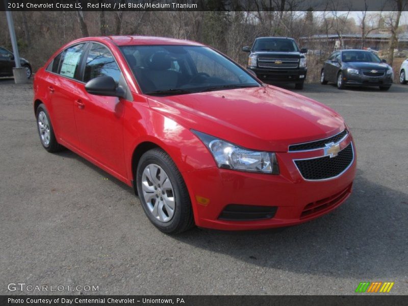 Red Hot / Jet Black/Medium Titanium 2014 Chevrolet Cruze LS