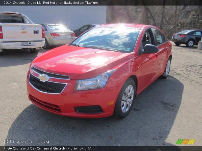Red Hot / Jet Black/Medium Titanium 2014 Chevrolet Cruze LS
