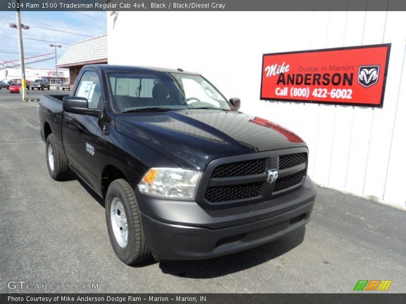 Black / Black/Diesel Gray 2014 Ram 1500 Tradesman Regular Cab 4x4