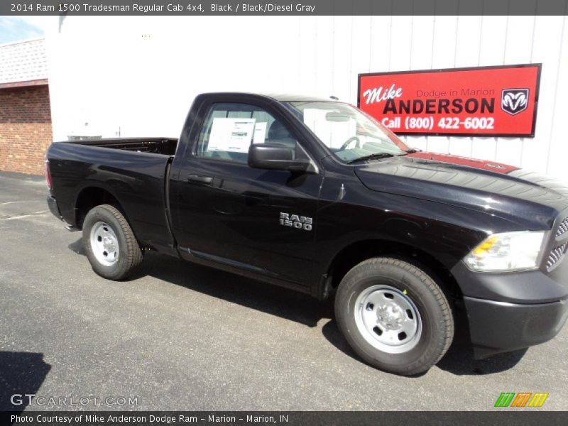 Black / Black/Diesel Gray 2014 Ram 1500 Tradesman Regular Cab 4x4