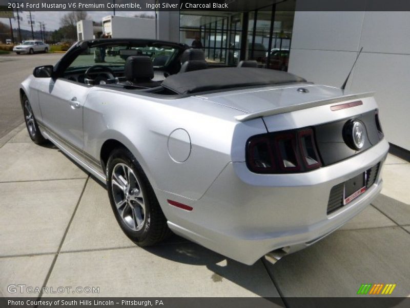 Ingot Silver / Charcoal Black 2014 Ford Mustang V6 Premium Convertible