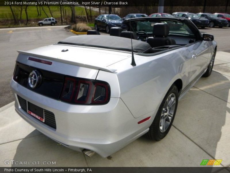 Ingot Silver / Charcoal Black 2014 Ford Mustang V6 Premium Convertible