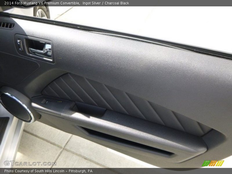 Ingot Silver / Charcoal Black 2014 Ford Mustang V6 Premium Convertible
