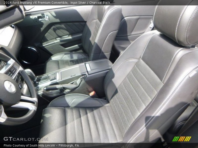 Front Seat of 2014 Mustang V6 Premium Convertible