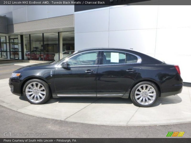 Tuxedo Black Metallic / Charcoal Black 2012 Lincoln MKS EcoBoost AWD