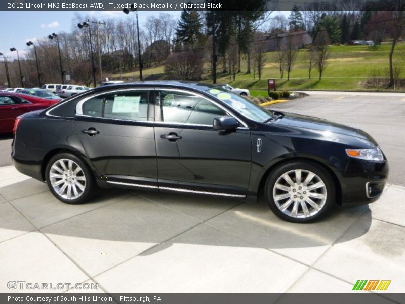 Tuxedo Black Metallic / Charcoal Black 2012 Lincoln MKS EcoBoost AWD