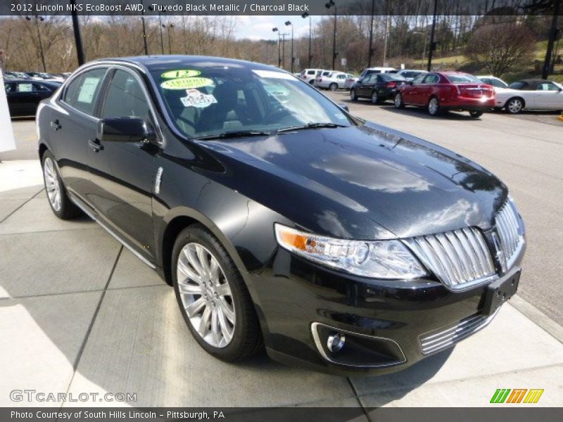 Tuxedo Black Metallic / Charcoal Black 2012 Lincoln MKS EcoBoost AWD