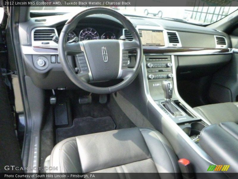 Tuxedo Black Metallic / Charcoal Black 2012 Lincoln MKS EcoBoost AWD