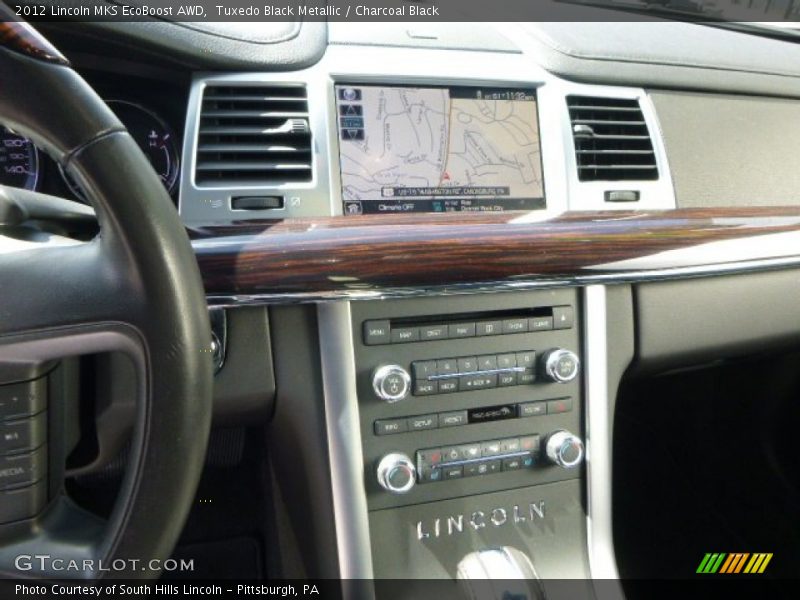 Tuxedo Black Metallic / Charcoal Black 2012 Lincoln MKS EcoBoost AWD