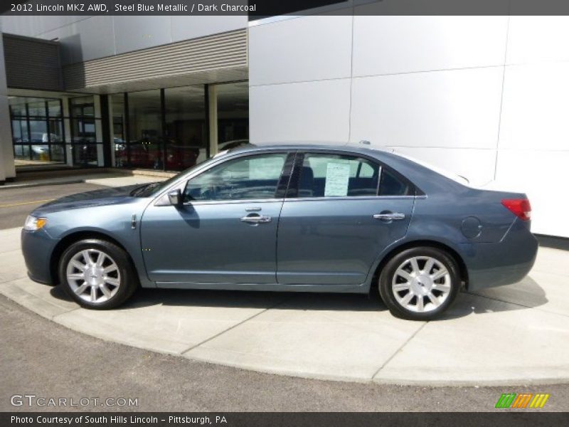 Steel Blue Metallic / Dark Charcoal 2012 Lincoln MKZ AWD