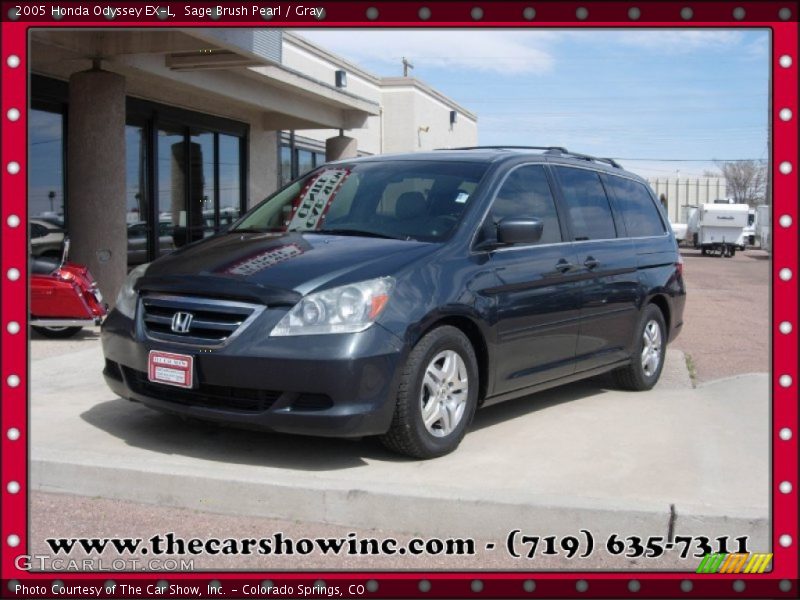 Sage Brush Pearl / Gray 2005 Honda Odyssey EX-L