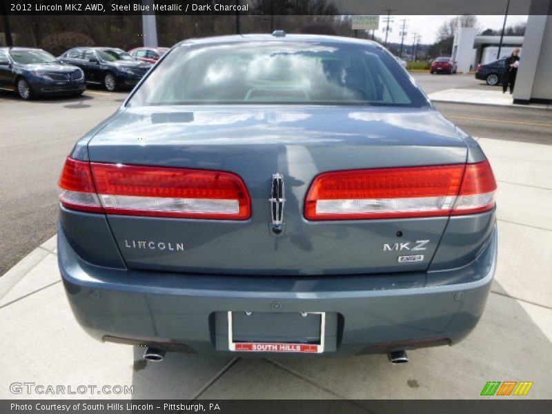 Steel Blue Metallic / Dark Charcoal 2012 Lincoln MKZ AWD