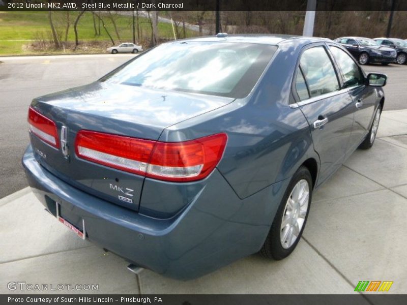 Steel Blue Metallic / Dark Charcoal 2012 Lincoln MKZ AWD