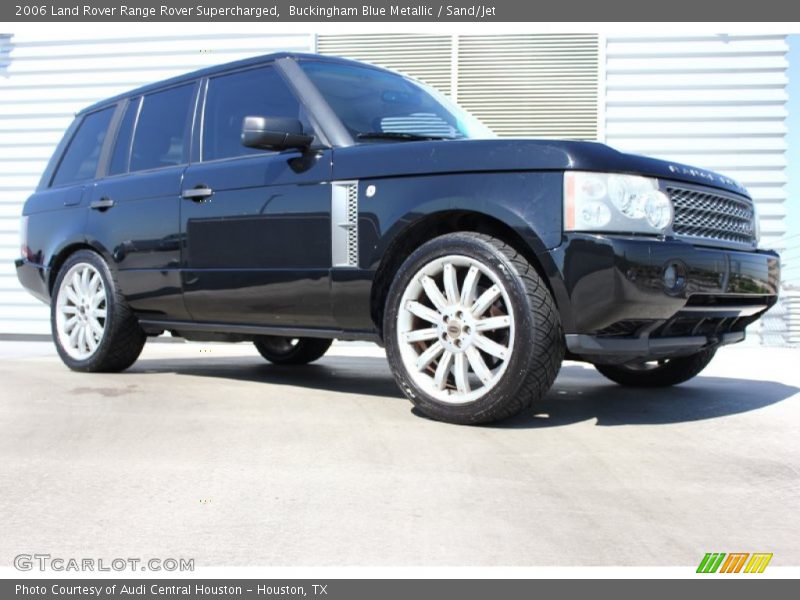 Buckingham Blue Metallic / Sand/Jet 2006 Land Rover Range Rover Supercharged