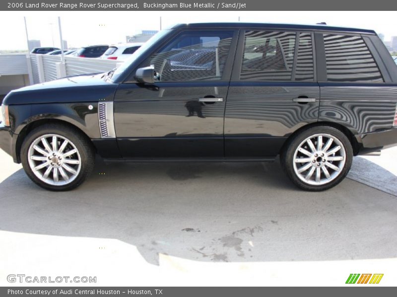 Buckingham Blue Metallic / Sand/Jet 2006 Land Rover Range Rover Supercharged