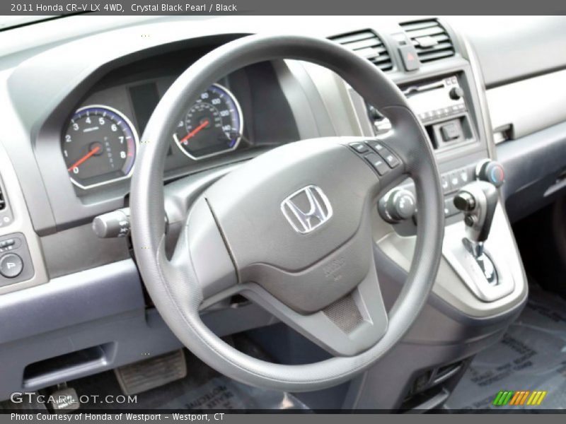 Crystal Black Pearl / Black 2011 Honda CR-V LX 4WD