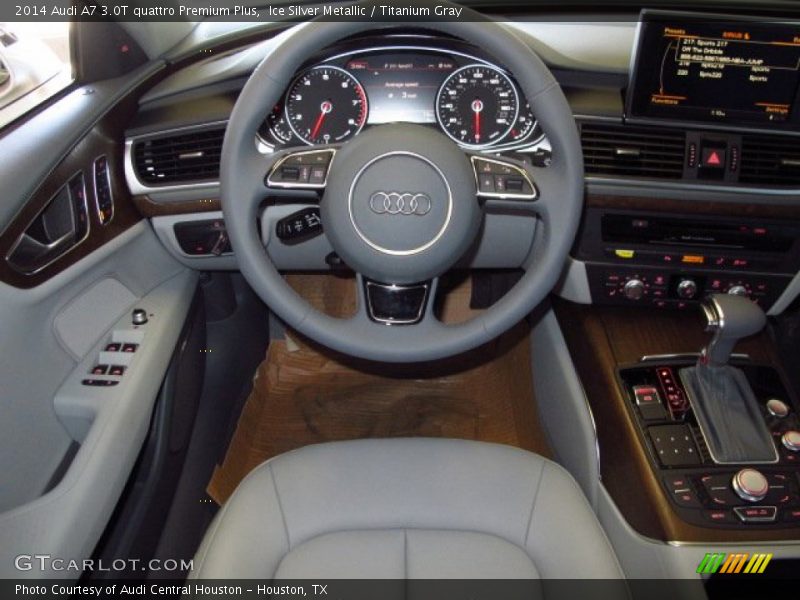 Ice Silver Metallic / Titanium Gray 2014 Audi A7 3.0T quattro Premium Plus