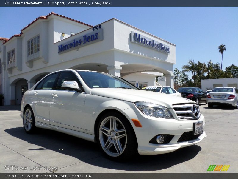 Arctic White / Grey/Black 2008 Mercedes-Benz C 300 Sport