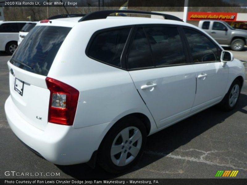 Clear White / Beige 2010 Kia Rondo LX