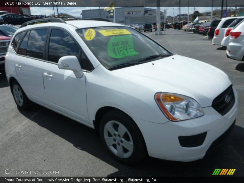 Clear White / Beige 2010 Kia Rondo LX