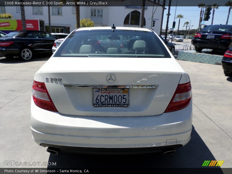 Arctic White / Grey/Black 2008 Mercedes-Benz C 300 Sport