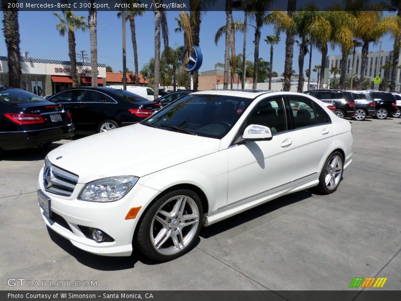 Arctic White / Grey/Black 2008 Mercedes-Benz C 300 Sport