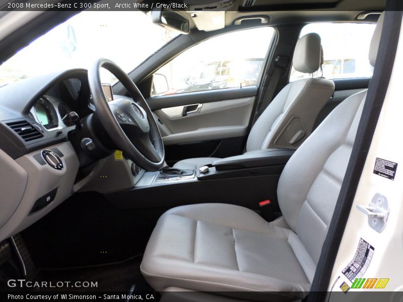 Arctic White / Grey/Black 2008 Mercedes-Benz C 300 Sport