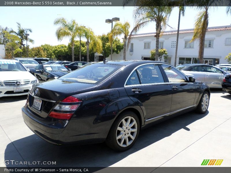 Black / Cashmere/Savanna 2008 Mercedes-Benz S 550 Sedan