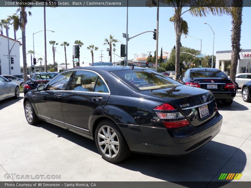 Black / Cashmere/Savanna 2008 Mercedes-Benz S 550 Sedan