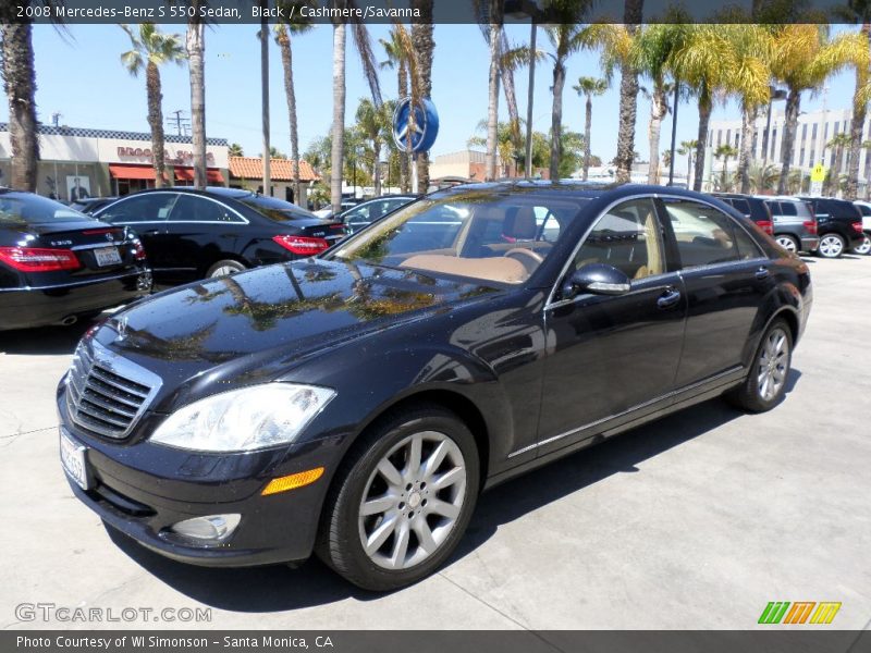Black / Cashmere/Savanna 2008 Mercedes-Benz S 550 Sedan