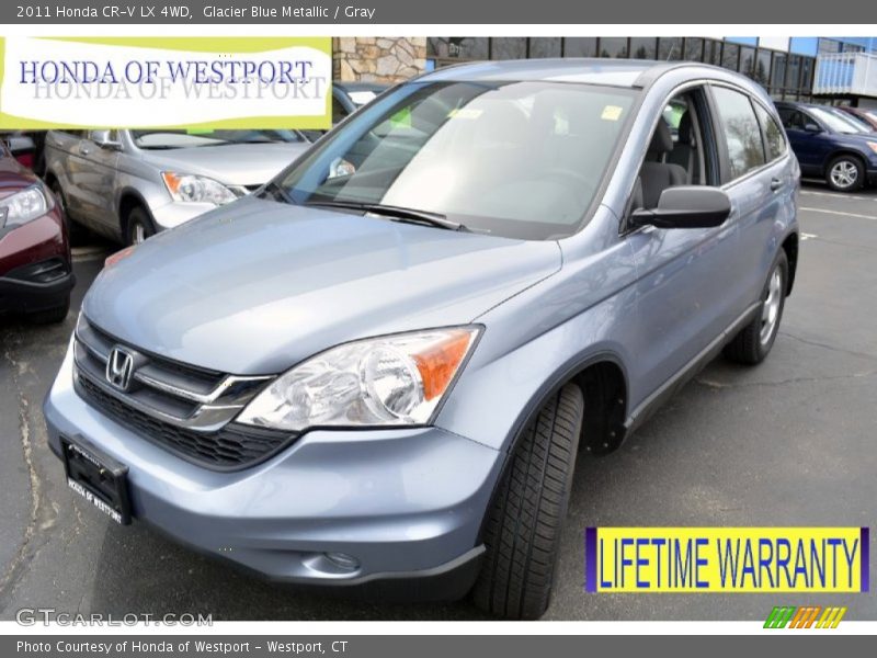 Glacier Blue Metallic / Gray 2011 Honda CR-V LX 4WD