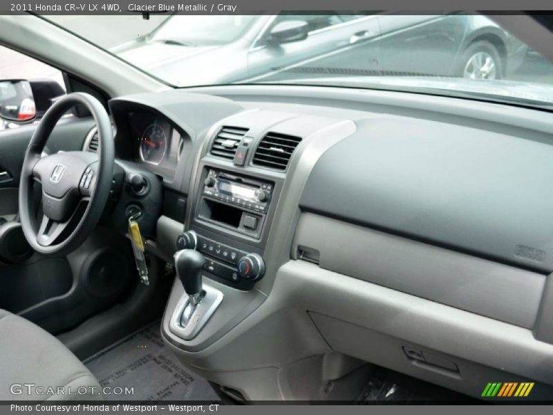Glacier Blue Metallic / Gray 2011 Honda CR-V LX 4WD