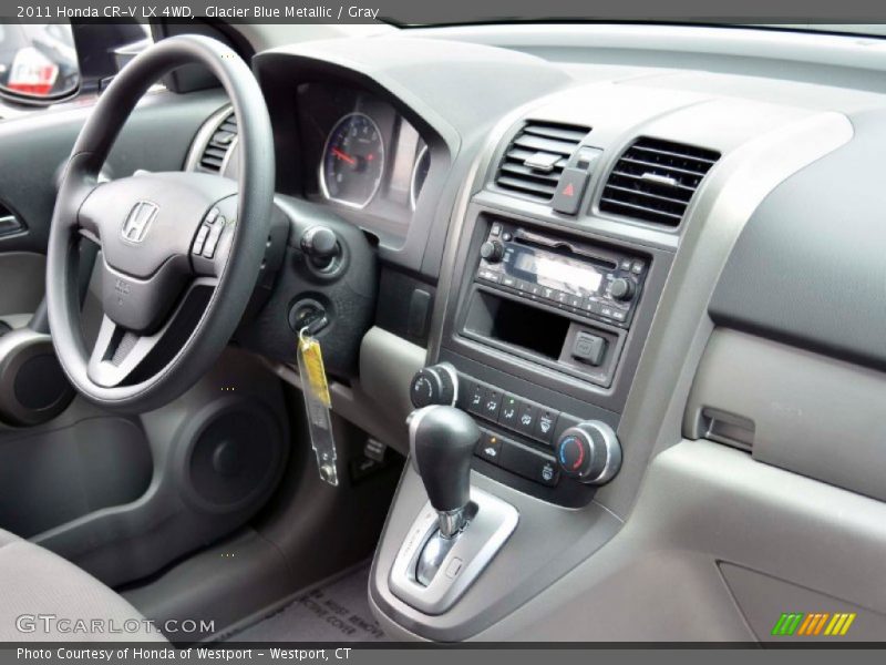 Glacier Blue Metallic / Gray 2011 Honda CR-V LX 4WD
