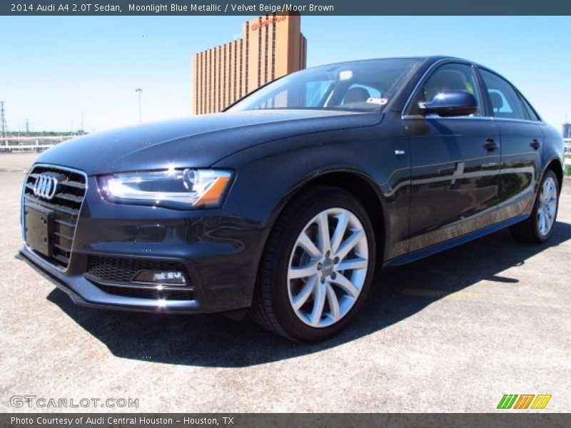 Moonlight Blue Metallic / Velvet Beige/Moor Brown 2014 Audi A4 2.0T Sedan