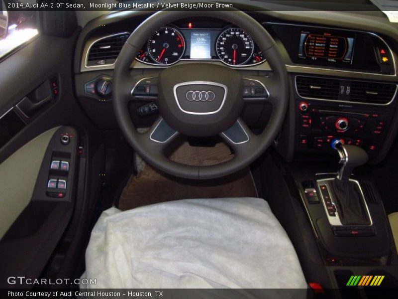 Moonlight Blue Metallic / Velvet Beige/Moor Brown 2014 Audi A4 2.0T Sedan