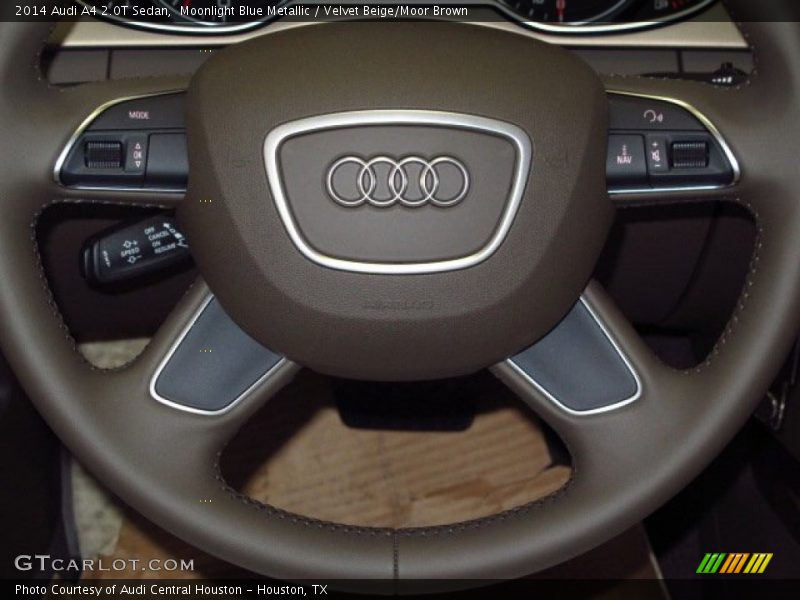 Moonlight Blue Metallic / Velvet Beige/Moor Brown 2014 Audi A4 2.0T Sedan