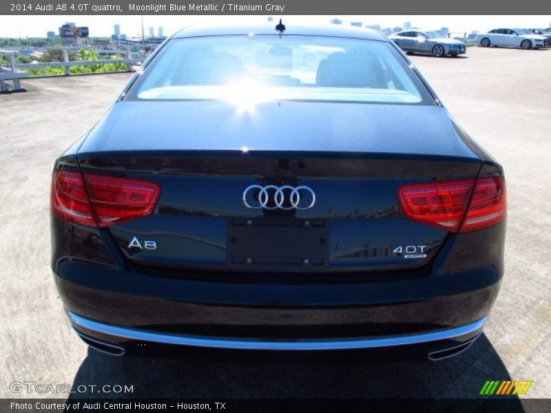 Moonlight Blue Metallic / Titanium Gray 2014 Audi A8 4.0T quattro