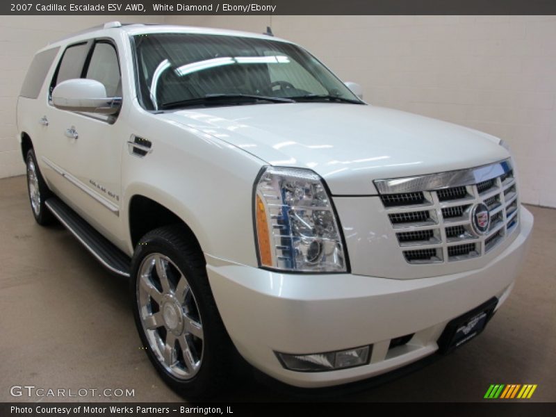 White Diamond / Ebony/Ebony 2007 Cadillac Escalade ESV AWD