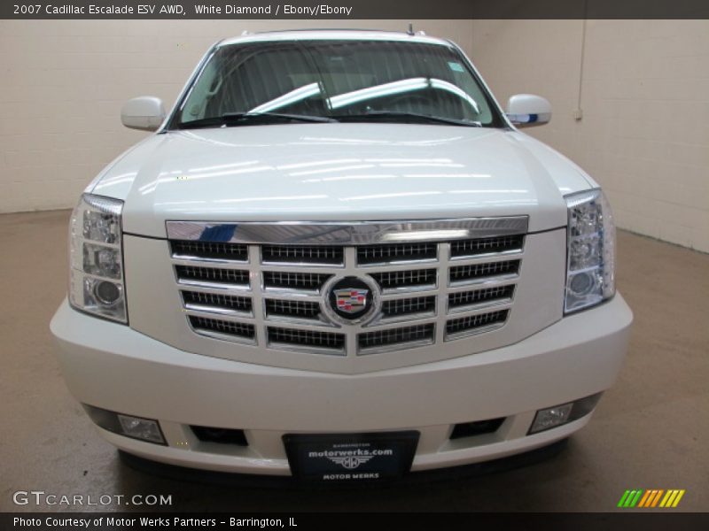 White Diamond / Ebony/Ebony 2007 Cadillac Escalade ESV AWD