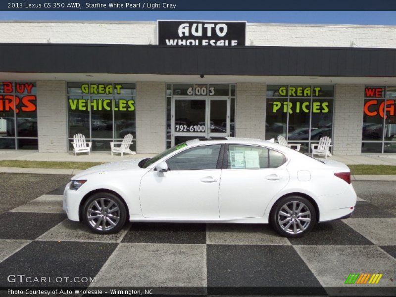 Starfire White Pearl / Light Gray 2013 Lexus GS 350 AWD