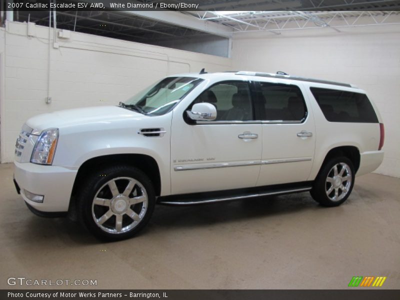 White Diamond / Ebony/Ebony 2007 Cadillac Escalade ESV AWD