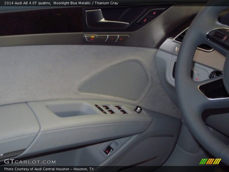 Moonlight Blue Metallic / Titanium Gray 2014 Audi A8 4.0T quattro