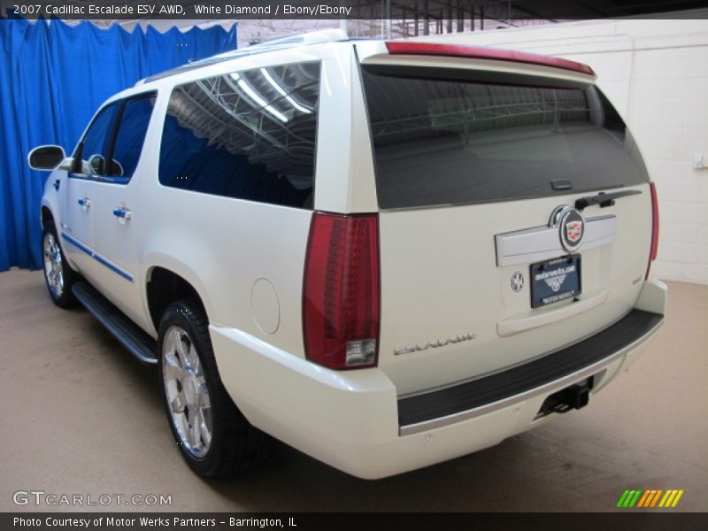 White Diamond / Ebony/Ebony 2007 Cadillac Escalade ESV AWD