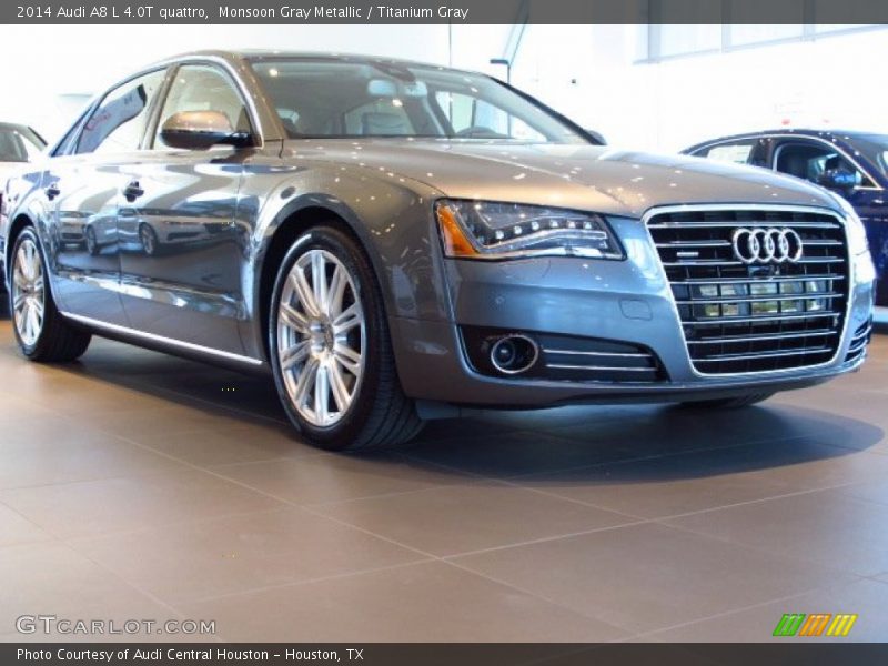 Monsoon Gray Metallic / Titanium Gray 2014 Audi A8 L 4.0T quattro