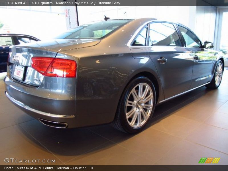 Monsoon Gray Metallic / Titanium Gray 2014 Audi A8 L 4.0T quattro