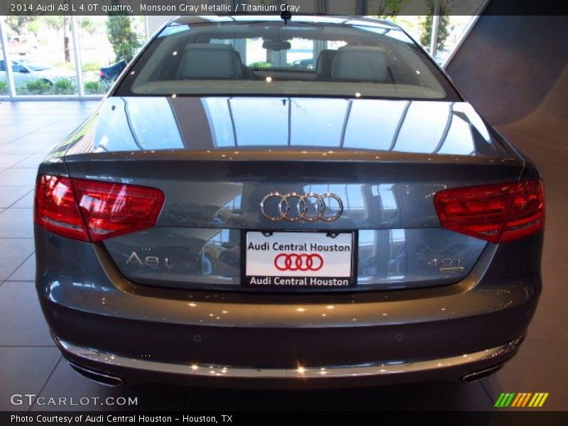 Monsoon Gray Metallic / Titanium Gray 2014 Audi A8 L 4.0T quattro