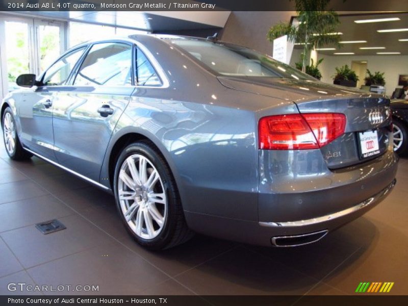 Monsoon Gray Metallic / Titanium Gray 2014 Audi A8 L 4.0T quattro