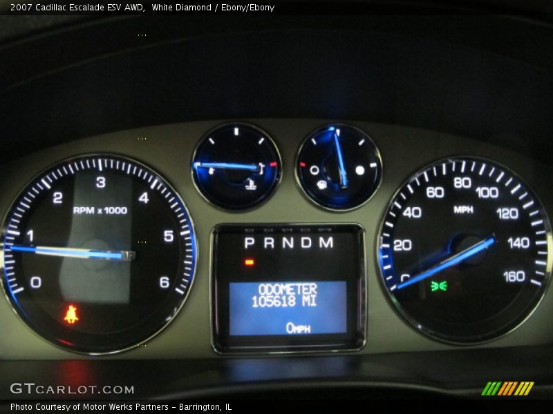 White Diamond / Ebony/Ebony 2007 Cadillac Escalade ESV AWD