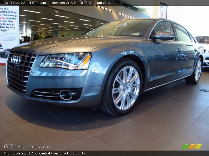 Monsoon Gray Metallic / Titanium Gray 2014 Audi A8 L 4.0T quattro