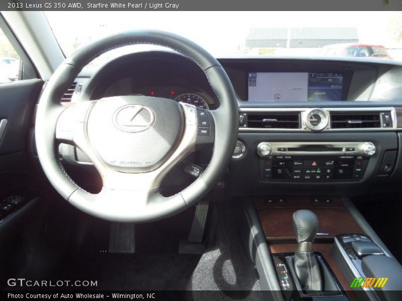 Starfire White Pearl / Light Gray 2013 Lexus GS 350 AWD